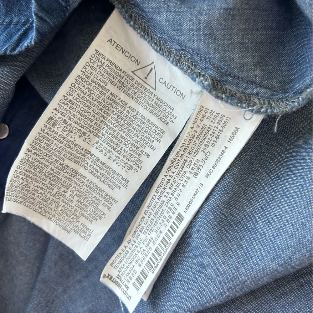 Zara Front Buttons Midi A-Line Fit & Flare Denim Skirt w/ Pocket S - Picture 4 of 12
